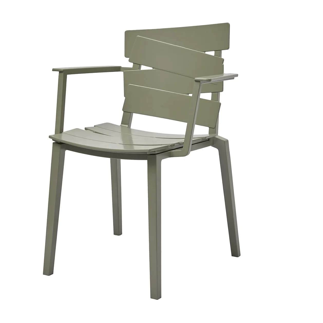 Accoudoir enchêlé confortable PP fauteuil moderne pour restaurants, chaise d'extérieur