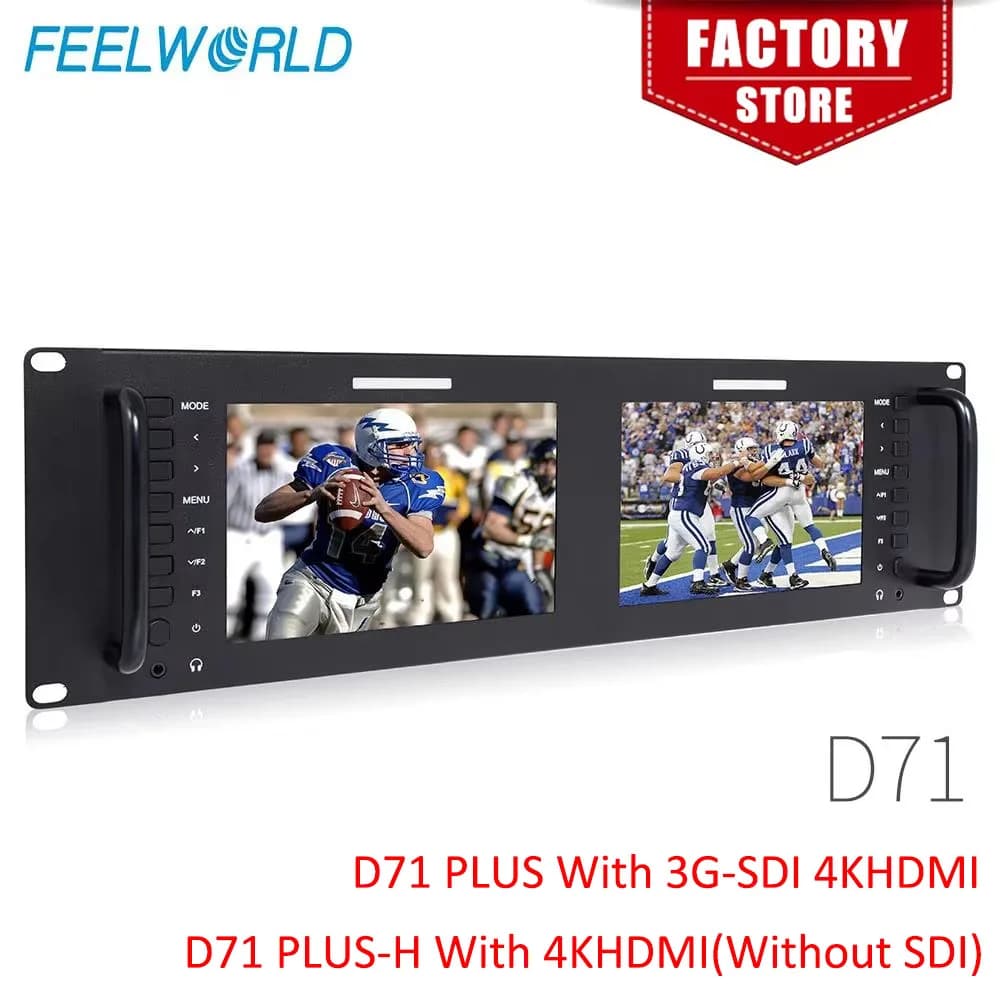 Feelworld-Moniteur D71 Plus 7 "3RU IPS 1920x1200, moniteur de montage T1 LCD de diffusion avec entré