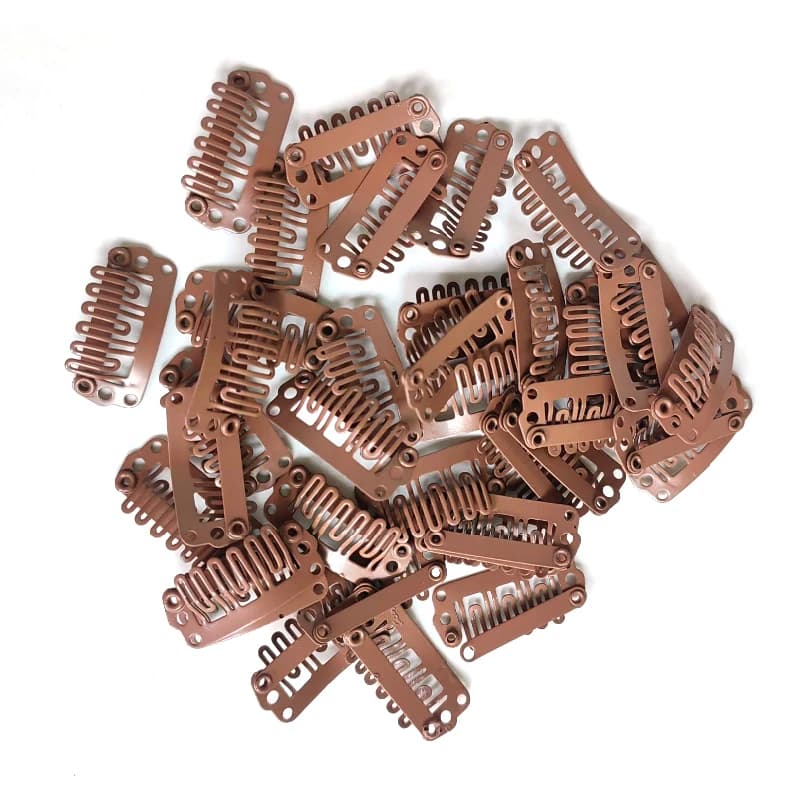 Clips de perruque U 2.3cm, 50 pièces, pour Extensions de cheveux humains/Extensions de tissage, acce