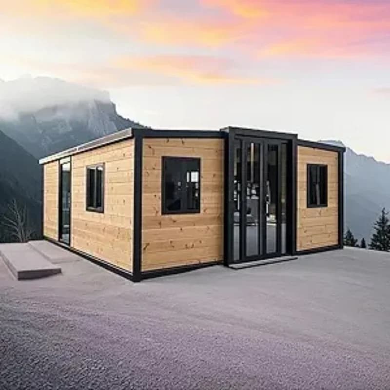Maison conteneur pliable préfabriquée, maison conteneur extensible écologique, villa conteneur perso