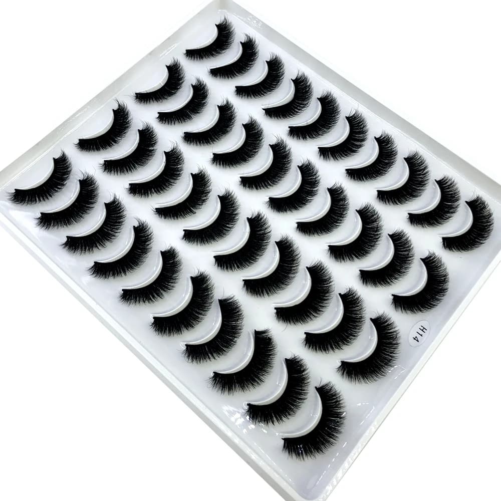 2023 nouveau 20 paires naturel long 3D vison faux cils faux cils kit de maquillage vison cils extens