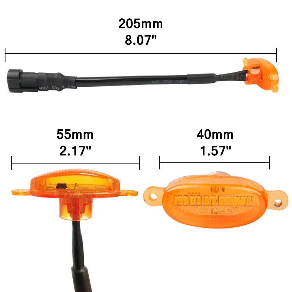 Feux de circulation de calandre avant à LED, lentille fumée, feu de voiture ambre pour KIT Toyota Fo