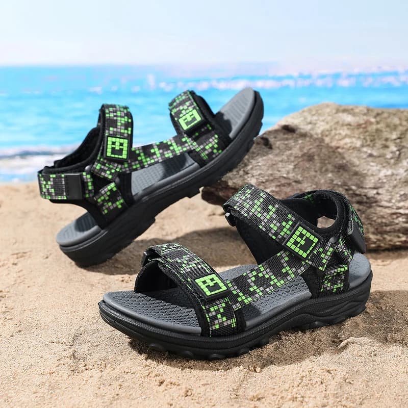 Sandales plates décontractées pour enfants, chaussures d'été pour garçons, chaussures de plage et d'