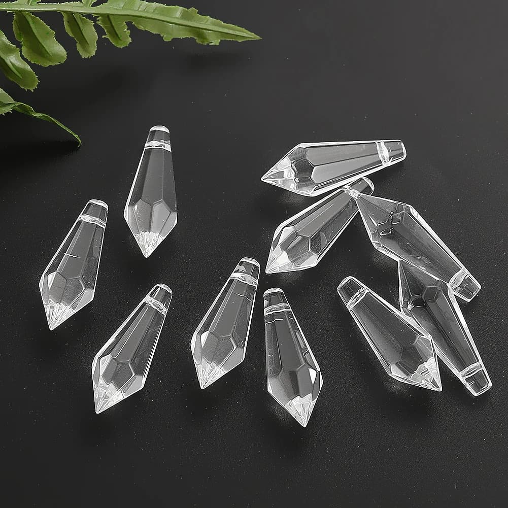 Muy Bien-Prisme en cristal de glace, lustre, pendentif en cristal, attrape-soleil, verre, goutte poi