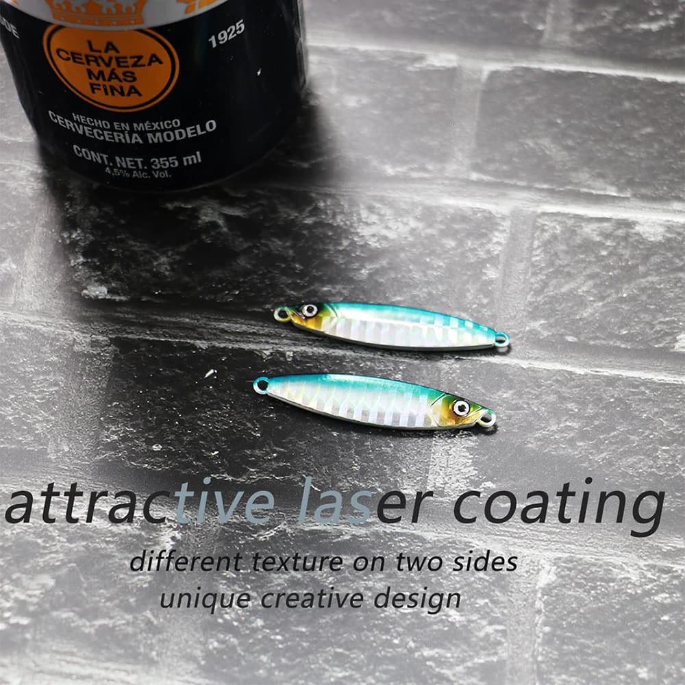 Leurre de pêche en métal 10g 15g 20g Shore Cast Hook Swimbait cuillère gabarit appât artificiel couv