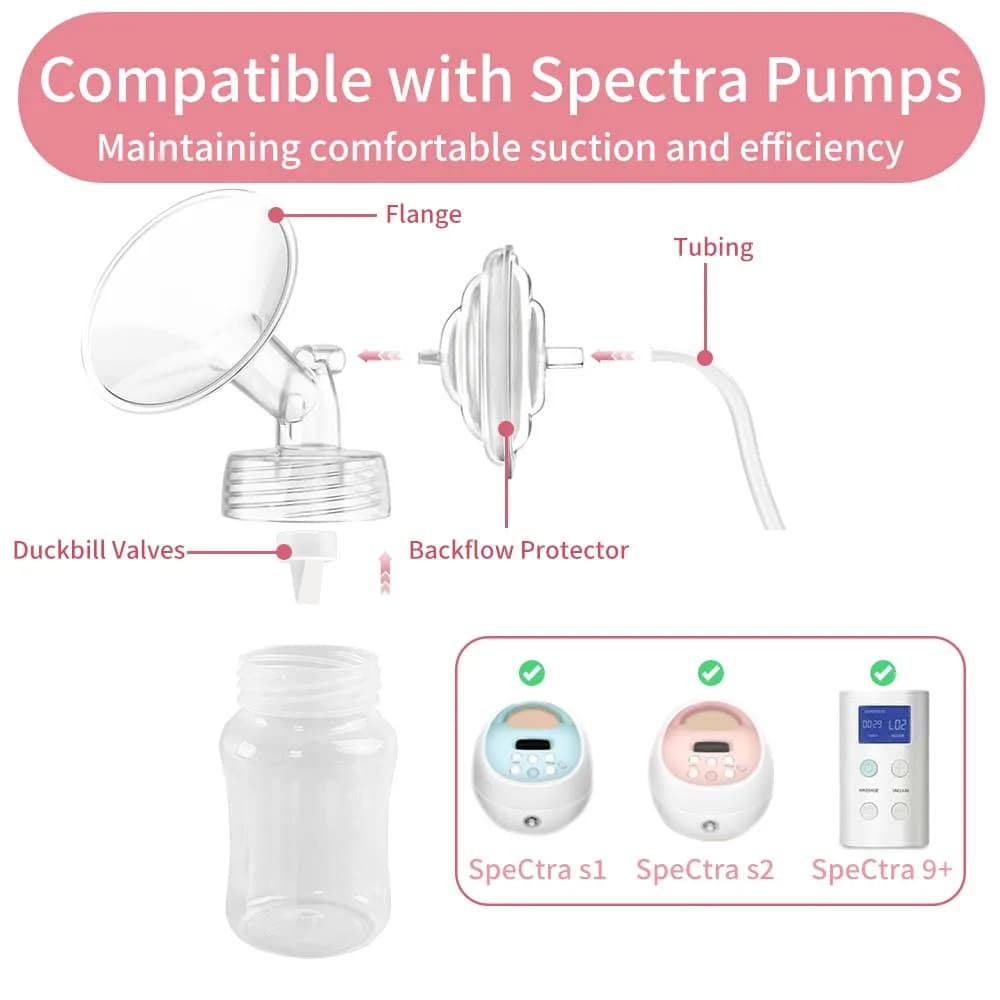 Pièces de pompe compatibles avec le tire-lait Spectra S1/S2/9Plus, ensemble complet de pièces de rec