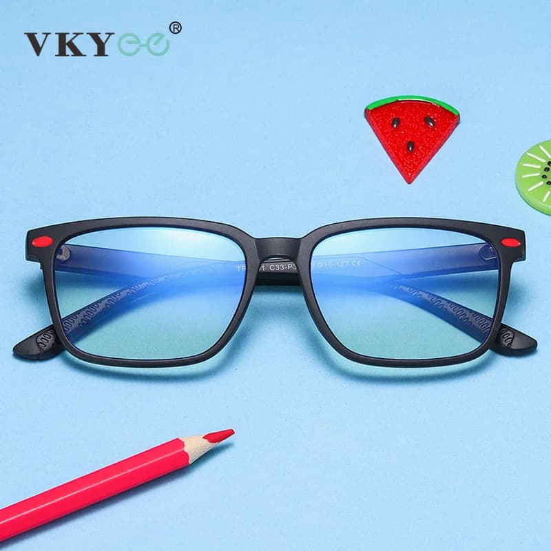 Lunettes carrées classiques KY TR pour enfants, couleur bonbon sucré, anti-lumière bleue, myopie, hy