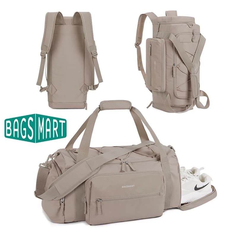 BAGSMART Sac de sport 4 en 1 pour femme et homme Sac de sport léger TSA avec compartiment à chaussur