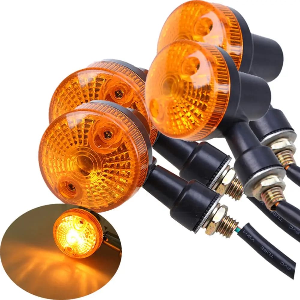 Clignotants de moto pour Kawasaki, Suzuki et Honda, lampe clignotante ambre, lampe infectieuse, 2 pi