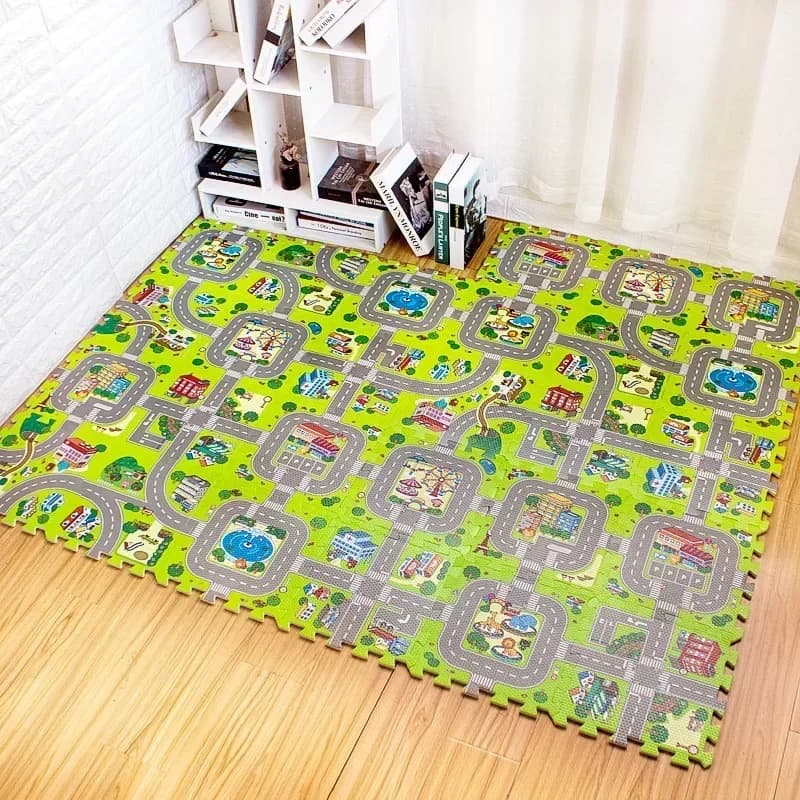 9 pièces/lot bébé tapis de jeu enfants tapis doux sol jouets route trafic doux sol décor à la maison