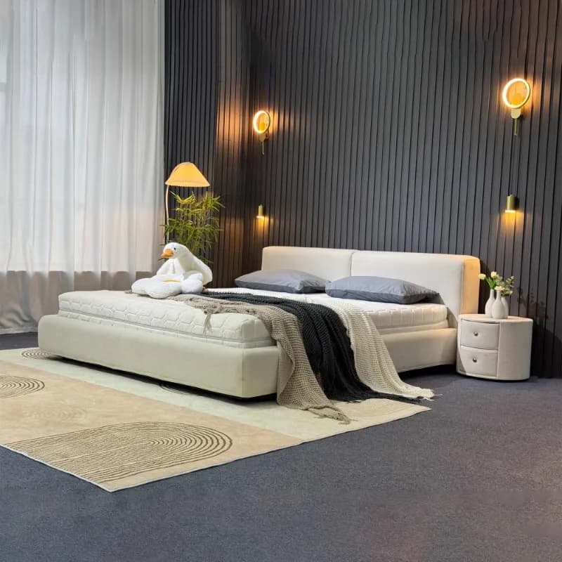 Adultes King Size lit Double rangement de luxe princesse moderne minimaliste cadre de lit filles Cam