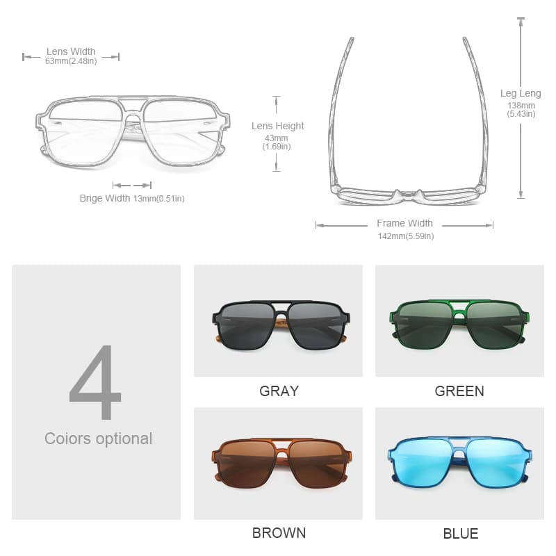 Oi bois lunettes de soleil pour hommes bois lunettes de soleil homme lunettes lunettes polarisantes 