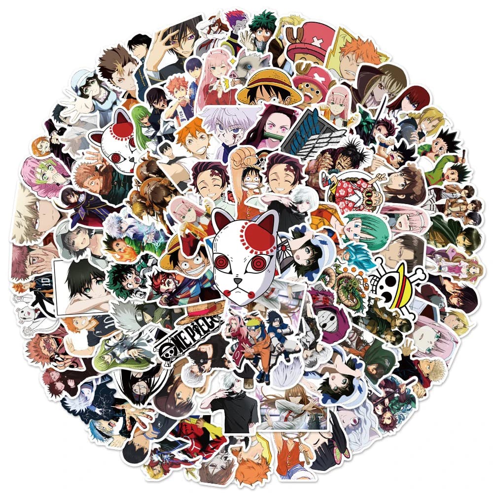 10/30/50/100 PIÈCES Mélange Dessin Animé Anime Autocollants Naruto Jujutsu Kaisen Attaque Sur Titan 