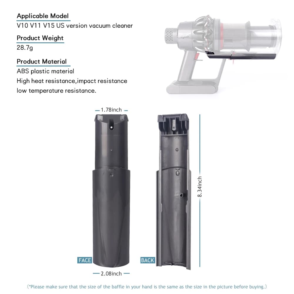 Big Bin Runner – pièce de rechange pour aspirateur Dyson V10 V11 V15 SV12 SV14 SV15 SV22, grand défl