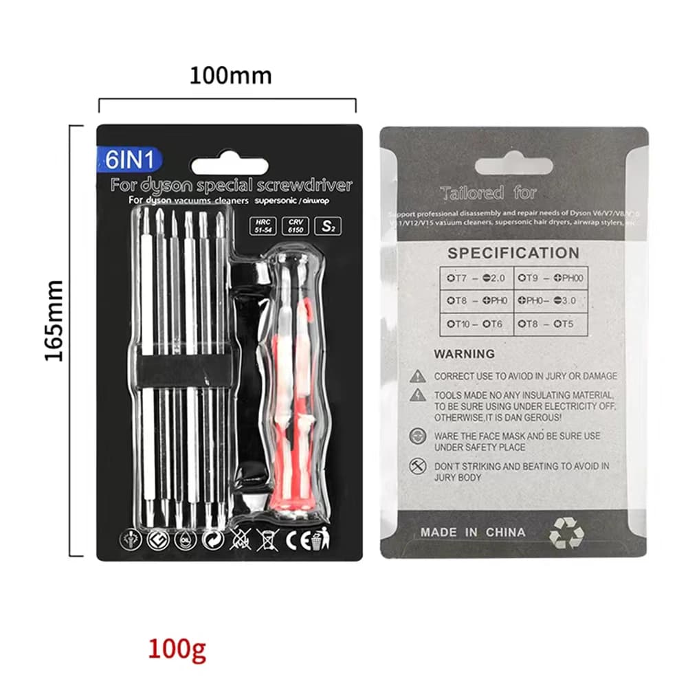 1 jeu de tournevis T8 T5 pour tournevis Torx étoile robuste de Type Dyson pour outil de réparation d