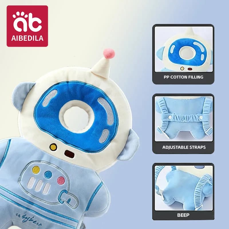 AIBEDILA Coussin de protection anti-chute pour bébé, motif astronaute de dessin animé, protège-tête 