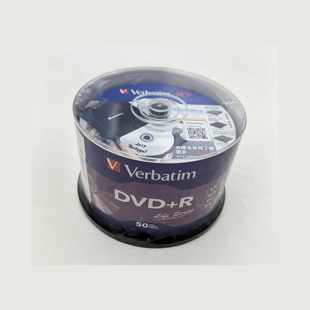 Verbatim-Baril d'enregistrement DVD + R, 4.7 Go, 16X, 120MIN, 50 pièces