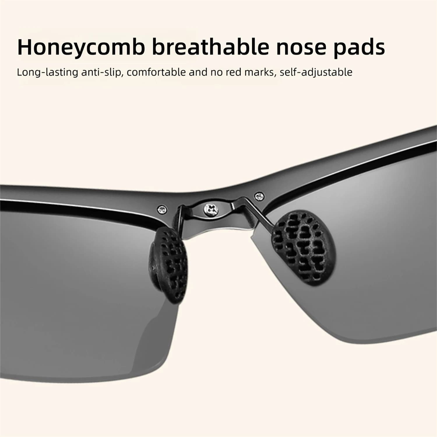 CAPONI  – lunettes de soleil polarisées pour hommes, sport, conduite, photochromique, UV400, Alumini