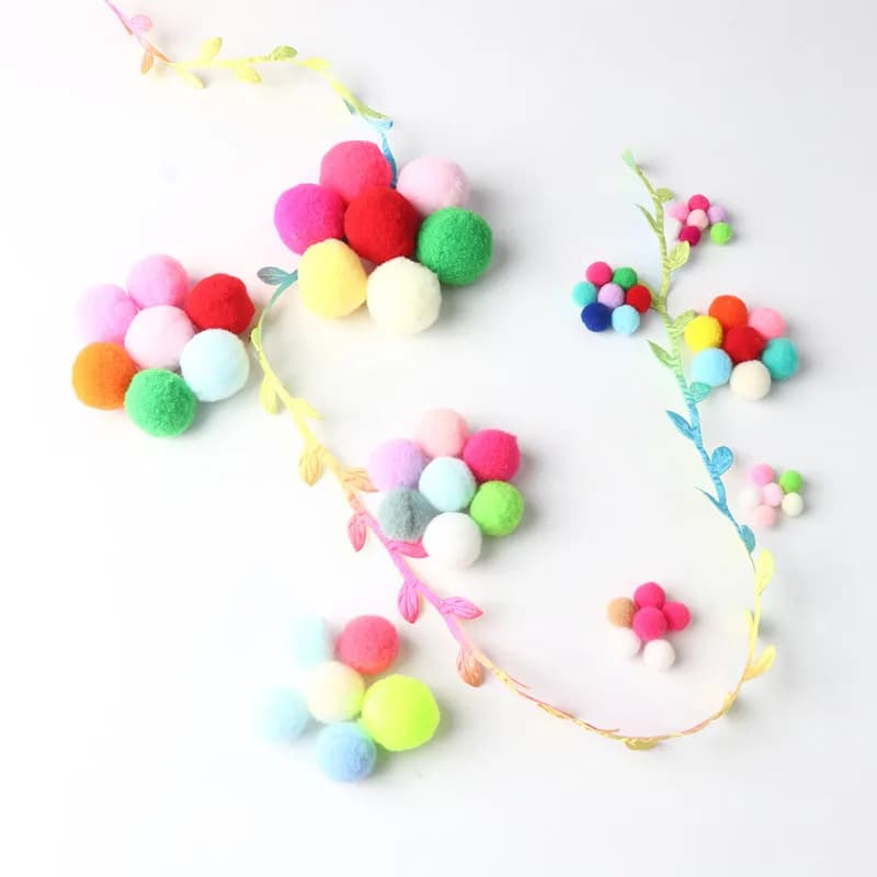 Pompons mixtes moelleux à haute élasticité, 8-30mm, doux, ameublement de maison, bricolage, artisana