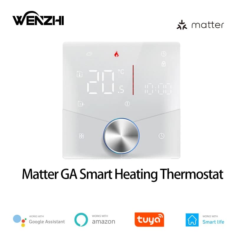 Matter – Thermostat de chauffage au sol chaud, régulateur de température, chaudière à eau/électrique