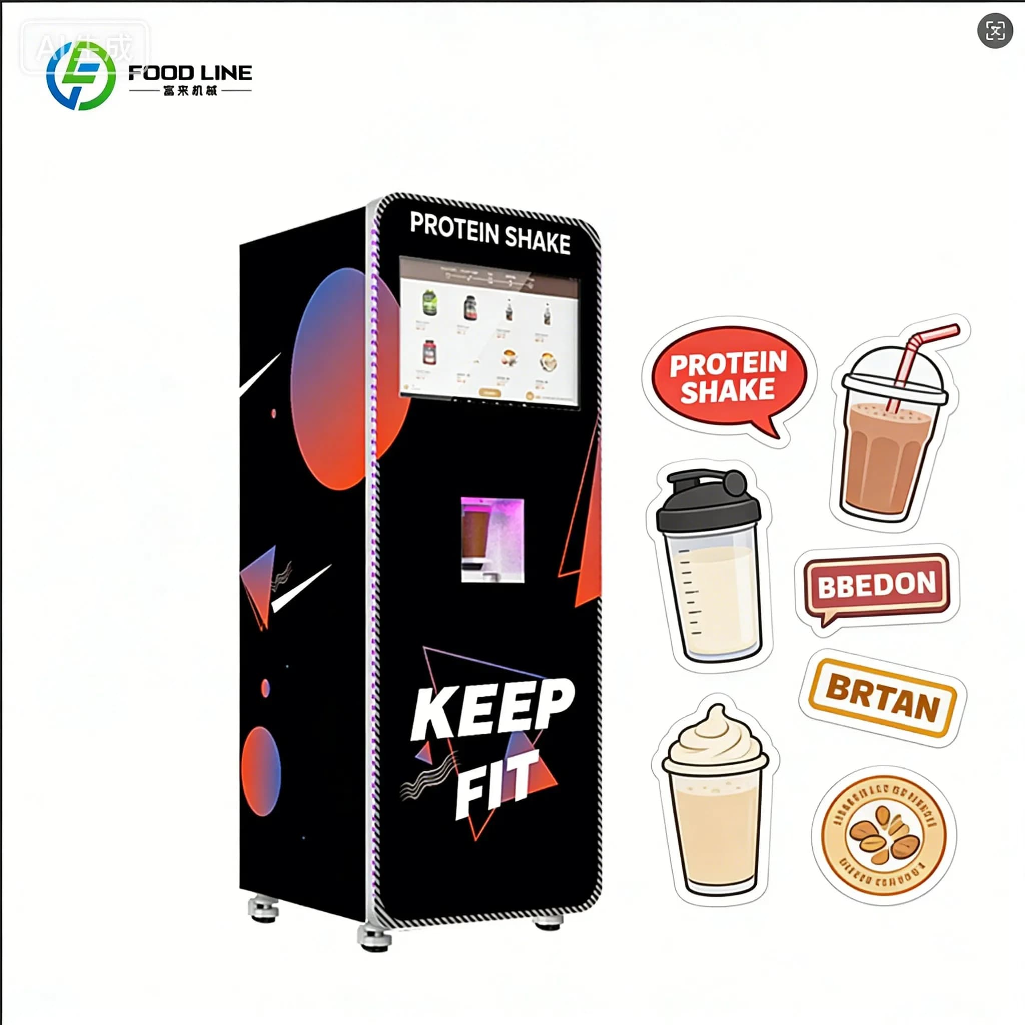 Distributeur automatique de boissons protéinées, équipement commercial pour centre de fitness