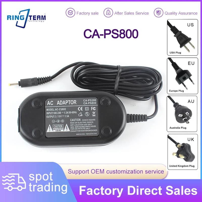 Kit d'adaptateur secteur CA-PS800, chargeur DC compatible avec les appareils photo numériques Canon 