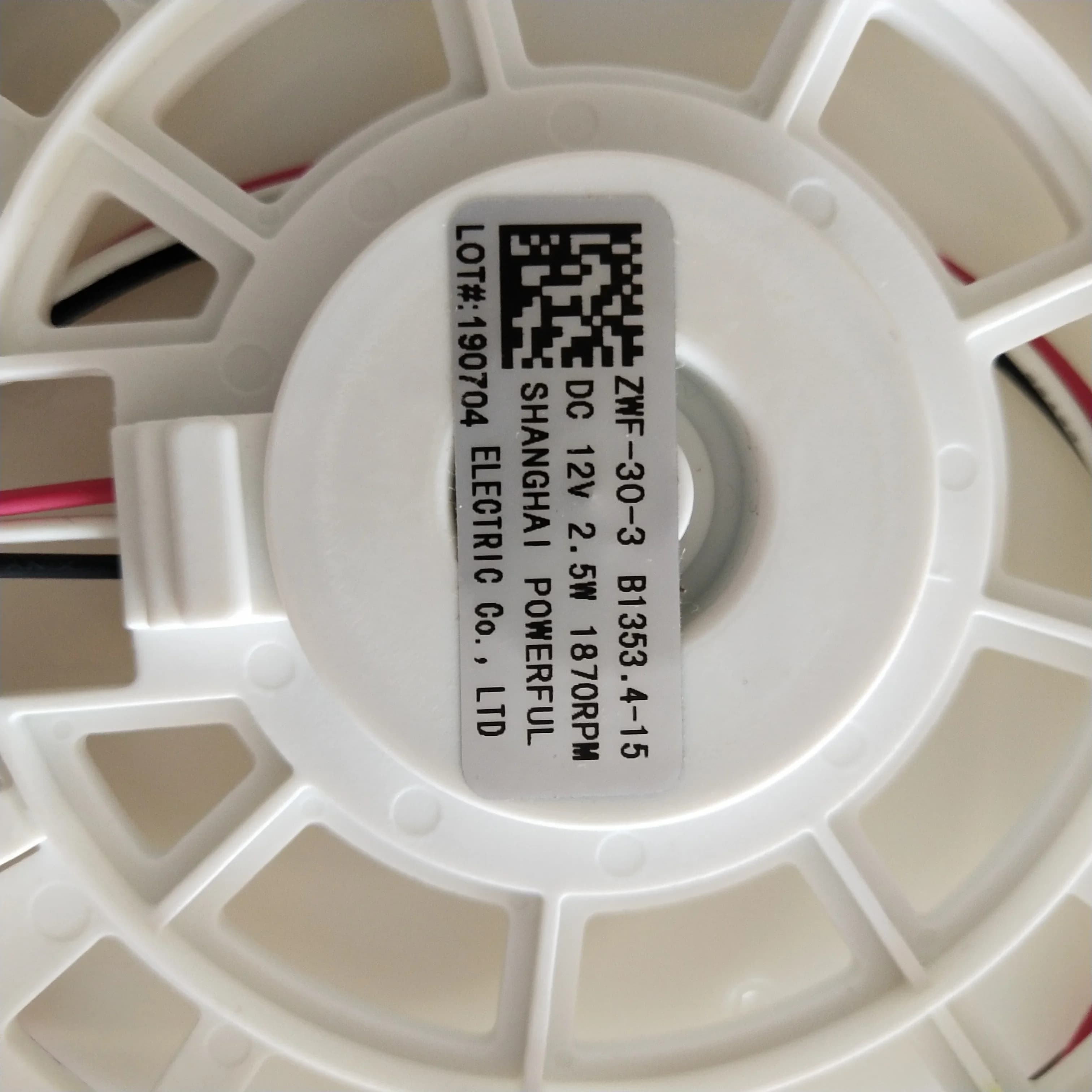 Meiling Athena Réfrigérateur ZWF-30-3 B1353.4-15 Moteur de ventilateur BCD-430WP9C DC 12 V 2,5 W 187