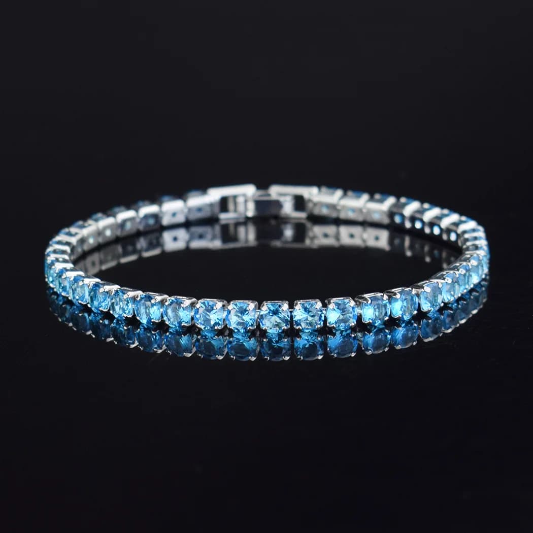 Bracelet de Tennis en Zircon Micro-incrusté de 4mm pour femmes, nouveaux hommes, accessoires de bijo