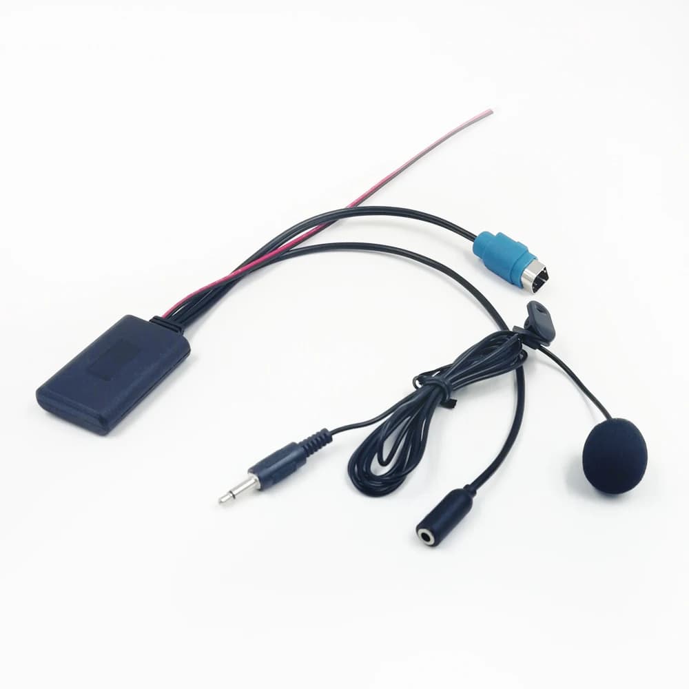 Biurlink pour Alpine KCE-237B CDE101E 102E 105E 117E autoradio Bluetooth Aux câble adaptateur de Mic