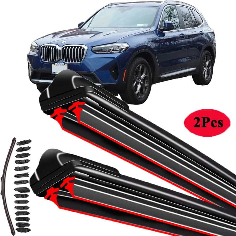 Balais d'essuie-glace avant, bras en caoutchouc, nettoyage de vitres de pare-brise de voiture, pour 