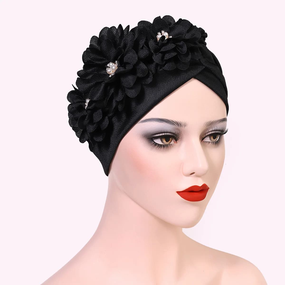 Casquettes turban à volants fleuris pour femmes, chapeaux africains, enveloppement de sauna, bonnet 