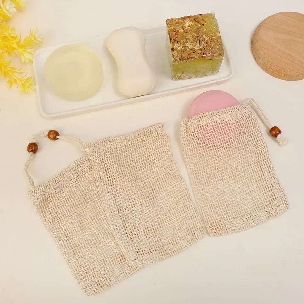 Filet moussant pour savon, sacs en maille, outils de lavage de bain, nettoyage du corps, aide à bull