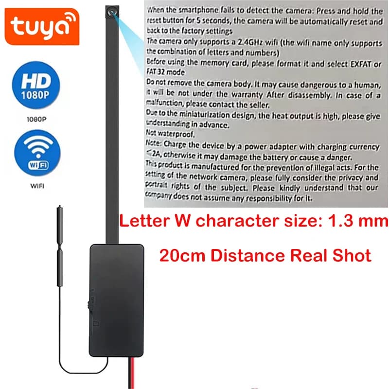 Mini caméra intelligente Tuya Full HD 1080P sans fil 2.4G Wifi, caméra DIY, prise de vue en gros pla