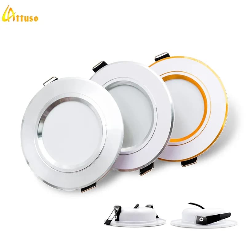 Led Downlight encastré rond plafonniers DC 12V 24V AC110V 220V 5W 9W 12W 15W 18W projecteur pour la 