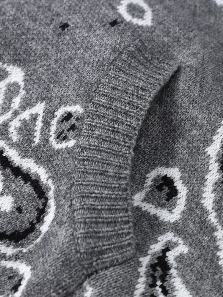 Cardigan Jacquard Printemps à Col Montant pour Femme, Manteau Chic à Manches Longues avec Fermeture 