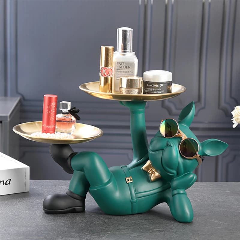 Figurines d'animaux bouledogue, Sculpture de chien Cool, décor de salon, salle d'étude, chambre à co