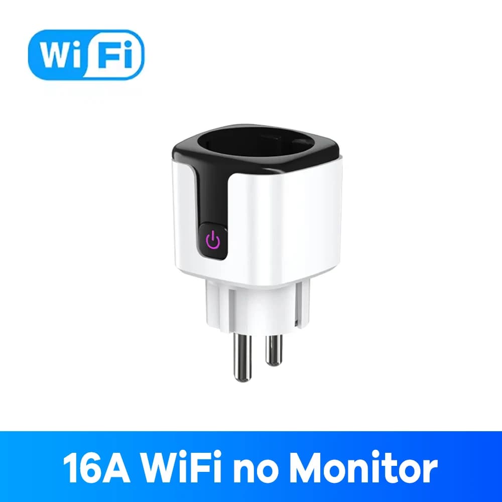 Prise WiFi intelligente ue 16A, avec surveillance de l'énergie, contrôle par application Tuya, minut