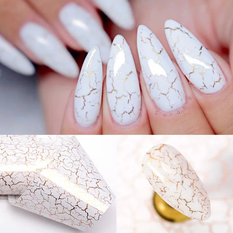 nail art stickers ongle nails art accesoires manucure Autocollants pour ongles motif marbre, feuille