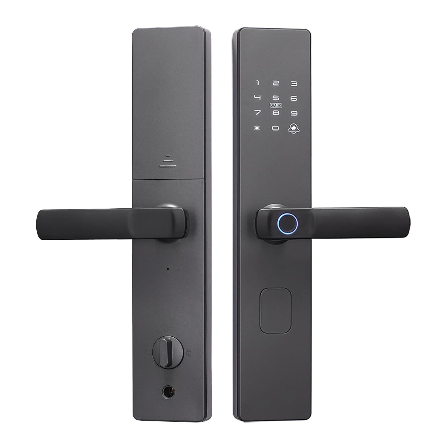 Serrure de porte d'hôtel intelligente en acier inoxydable et alliage de zinc pour porte en bois, séc