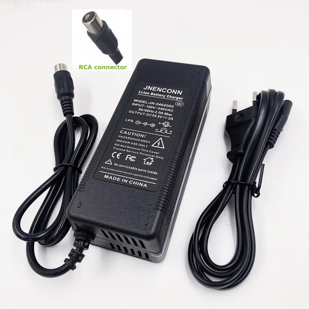 Chargeur de batterie au Lithium 54.6V 2A 48V 13S Kugoo G1, chargeur de batterie Li-ion de haute qual