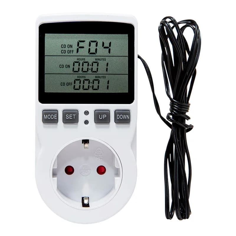 Prise de minuterie ue/FR, Thermostat, régulateur de température numérique, prise de courant avec int