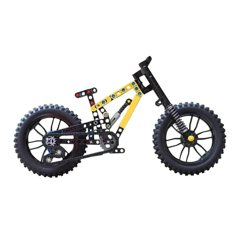 Blocs de construction MOC, vélo de montagne à assembler, jouet éducatif de technologie mécanique, br
