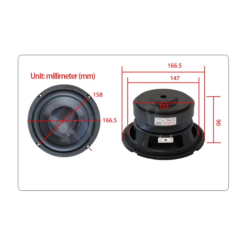 KYYSLB-Haut-parleur subwoofer HIFI haute puissance, 80W, 6.5 pouces, cinéma maison, modification et 