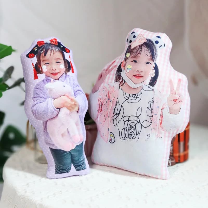 Coussin humanoïde avec Photo personnalisée, bricolage, oreiller de Couple en peluche pour petit ami,