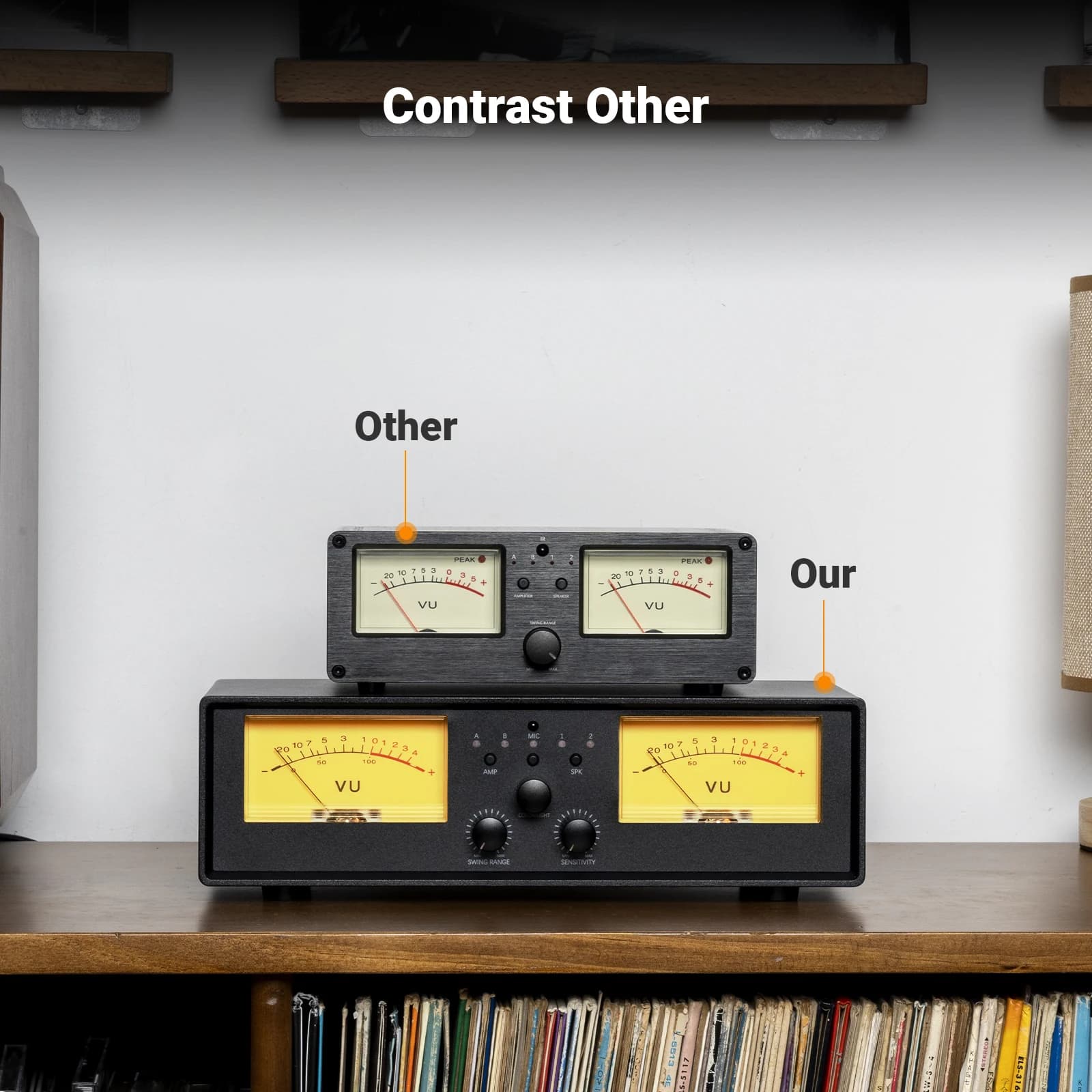 Sélecteur de haut-parleur amplificateur NEOHIPO ET30 avec commutateur de haut-parleur de compteur VU