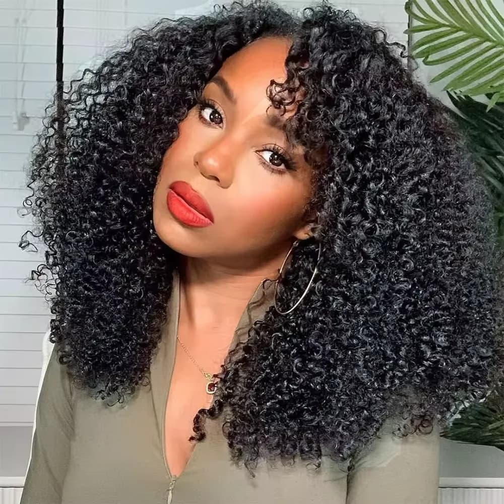 Demi-perruque 3 en 1, cheveux humains, Deep Wave, densité 220, prêt à porter, demi-perruque 3 en 1 a
