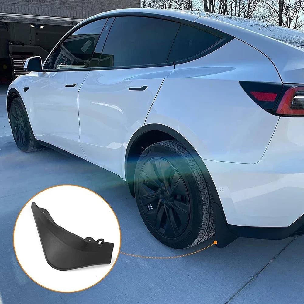 Garde-boue noir mat pour Tesla modèle Y Juniper modèle 3 Highland, pas besoin de percer des trous, 2