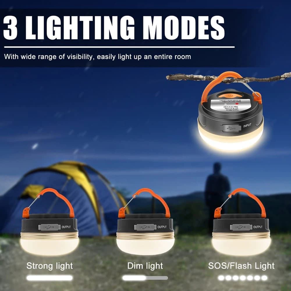 10W haute puissance Camping lanterne tentes lampe 1200mah USB Rechargeable Portable Camping lumières