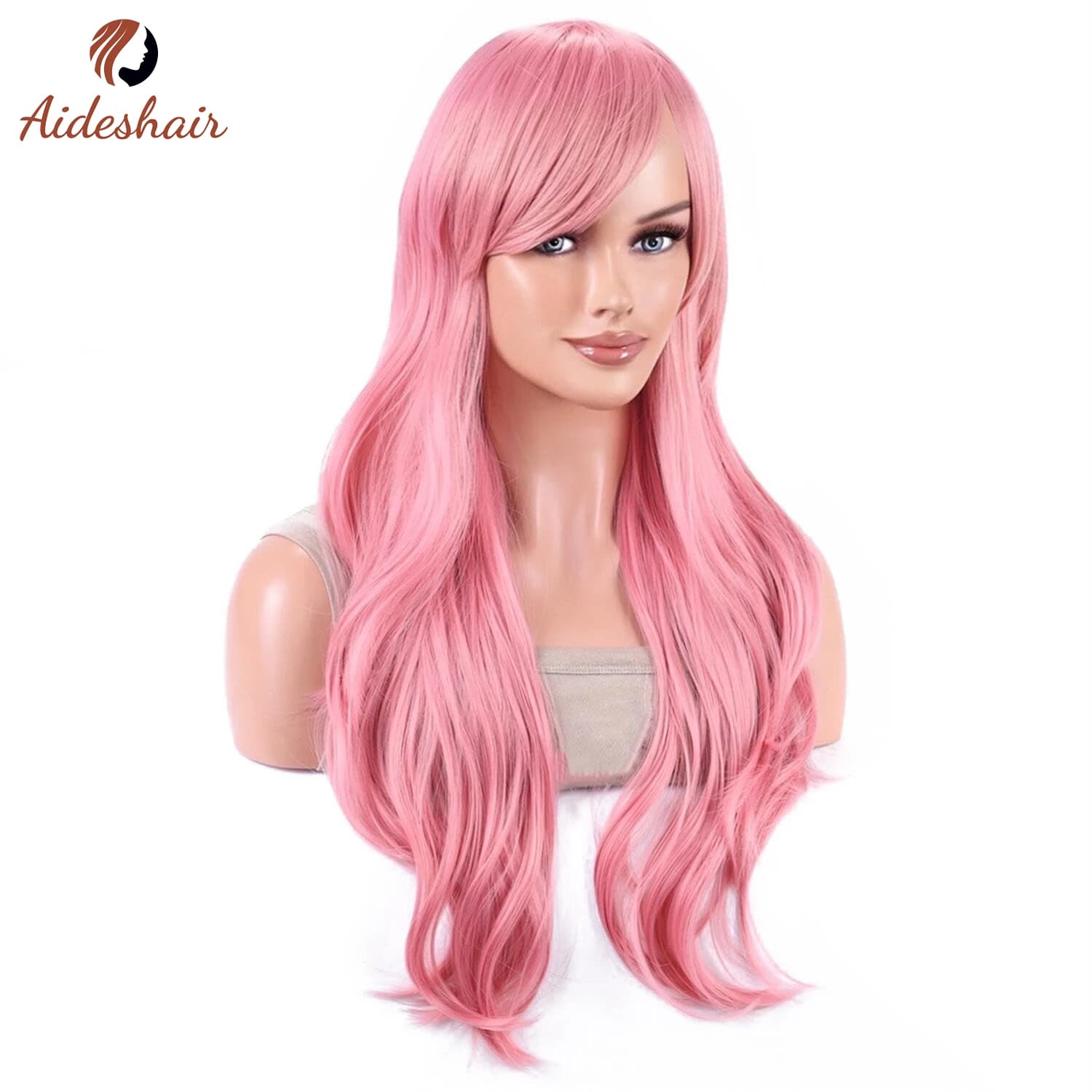 Aideshair perruque synthétique perruques de mode 28 "70 cm de long cheveux bouclés ondulés résistant