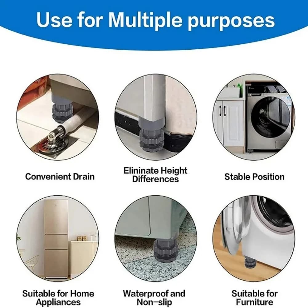 Coussinets Anti-Vibration universels pour Machine à laver, 4 pièces, tapis de pieds en caoutchouc, c